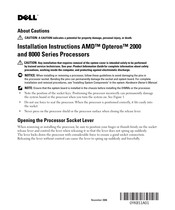 Dell AMD Opteron 8000 Serie Instructions D'installation