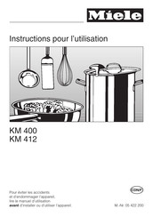 Miele KM 412 Instructions Pour L'utilisation