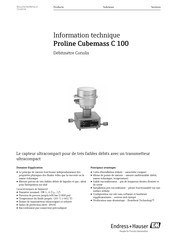 Endress+Hauser Proline Cubemass C 100 Information Technique