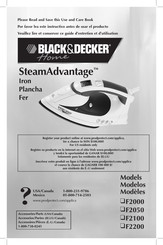 Black & Decker Home SteamAdvantage F2000 Mode D'emploi
