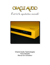 Oracle Audio Paris DAC250 Manuel De L'utilisateur