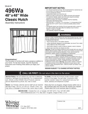 Whittier Wood Furniture 496Wa Instructions D'assemblage