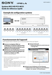 Sony Ipela MCU HD PCS-MCS1 Guide De Référence Rapide
