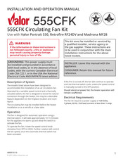 Valor 555CFK Manuel D'installation Et D'utilisation