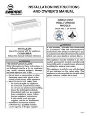 Empire Heating Systems DV-35-4SG Instructions D'installation Et Manuel Du Propriétaire