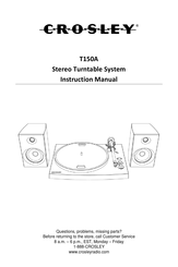 Crosley T150A Manuel D'instructions