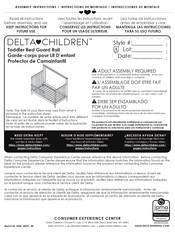 Delta Children Toddler Bed Guard Rail Instructions D'assemblage