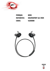 Bose SOUNDSPORT Notice D'utilisation