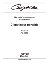 COMFORT-AIRE PS-81D Manuel D'installation Et D'utilisation