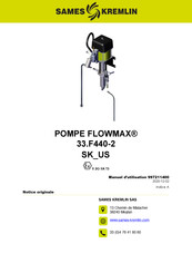 Sames Kremlin FLOWMAX 33.F440-2 Manuel D'utilisation