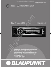 Blaupunkt New Orleans MP58 Mode D'emploi Et De Montage