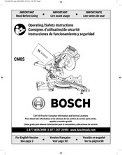 Bosch CM8S Consignes D'utilisation/De Sécurité