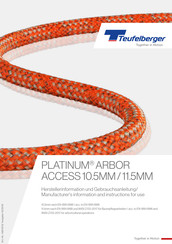 TEUFELBERGER PLATINUM ARBOR ACCESS Mode D'emploi