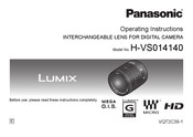 Panasonic Lumix H-VS014140 Mode D'emploi