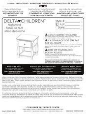 Delta Children xSaint 4 Drawer Dresser with Changing Top Instructions De Montage