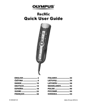 Olympus RecMic Guide D'utilisation Rapide