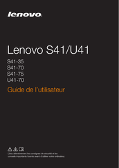 Lenovo U41 Guide De L'utilisateur