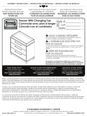 SIMMONS KIDS Foundry 4 Drawer Dresser with Changing Top Instructions De Montage