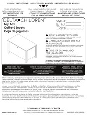 Delta Children Rustic Two-Tone Toy Box with Book Storage Instructions De Montage