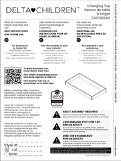 Delta Children 701710 Instructions De Montage