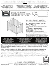 SIMMONS KIDS Monterey Mini Crib with Mattress Instructions De Montage