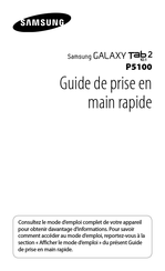 Samsung P5100 Guide De Prise En Main Rapide