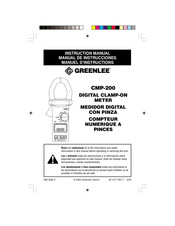 Greenlee CMP-200 Manuel D'instructions