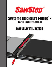 SawStop T-Glide industrielle II Serie Manuel D'utilisation