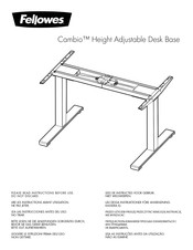 Fellowes Cambio Height Adjustable Desk Base Mode D'emploi