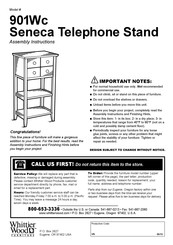 Whittier Wood Furniture Seneca 901Wc Instructions D'assemblage