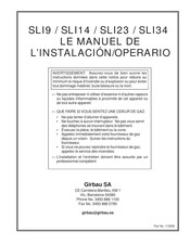 GIRBAU SLI14 Manuel D'installation Et D'utilisation