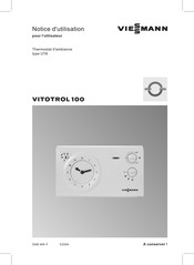 Viessmann VITOTROL 100 Notice D'utilisation