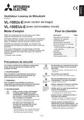 Mitsubishi Electric Lossnay VL-100EU5-E Mode D'emploi