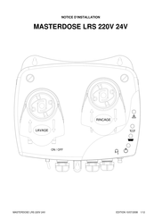 Brightwell MASTERDOSE LRS Notice D'installation