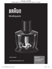 Braun Multiquick MQ 30 Instructions