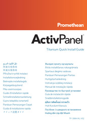 promethean ActivPanel Titanium Guide D'installation Rapide