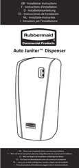 Rubbermaid Auto Janitor Dispenser Instructions D'installation