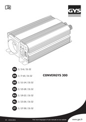 GYS CONVERGYS 300 Mode D'emploi