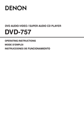 Denon DVD-757 Mode D'emploi