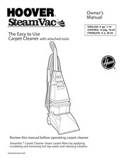 Hoover SteamVac FH50015 Mode D'emploi