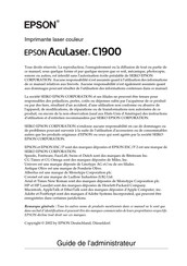 Epson Aculaser C1900 Guide De L'administrateur