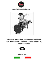 Fac F250 VO CE Manuel D'installation, Utilisation Et Entretien