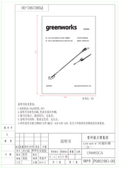GreenWorks CKF301 Manuel Opérateur