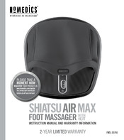 HoMedics SHIATSU AIR MAX FMS-307HJ Guide D'utilisation Et Garantie