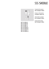 SSS Siedle SET CV 850-12 Information Produit