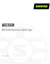 Shure MXCSIGN Mode D'emploi