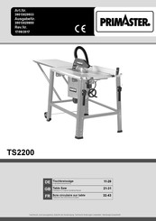 PrimAster TS2200 Traduction Des Instructions D'origine