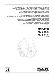 DAB MCE-22/C Instructions Pour L'installation Et La Maintenance