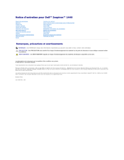 Dell PP42L Notice D'entretien