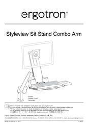 Ergotron StyleView Sit Stand Combo Arm Mode D'emploi